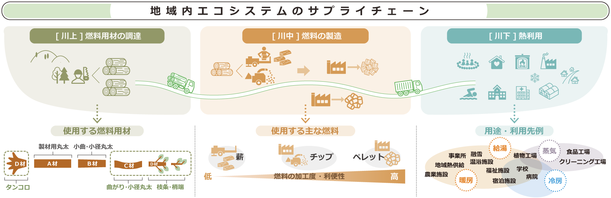 地域内エコシステムのサプライチェーン